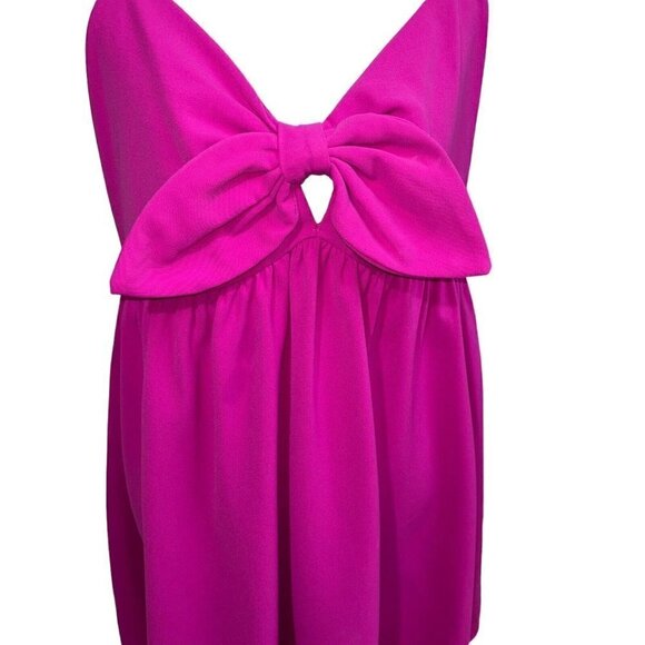 Perfectly Priscilla Women's M Medium Cocktail Mini Dress Spaghetti Straps Bow - Picture 3 of 7